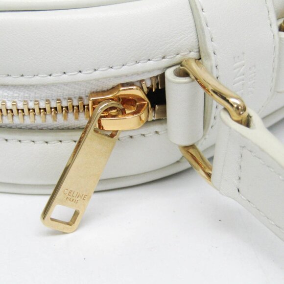 CELINE White Leather Shoulder Bag - Picture 9 of 15